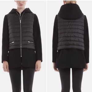 Sandro Paris Mixed Media Wool Blend Coat